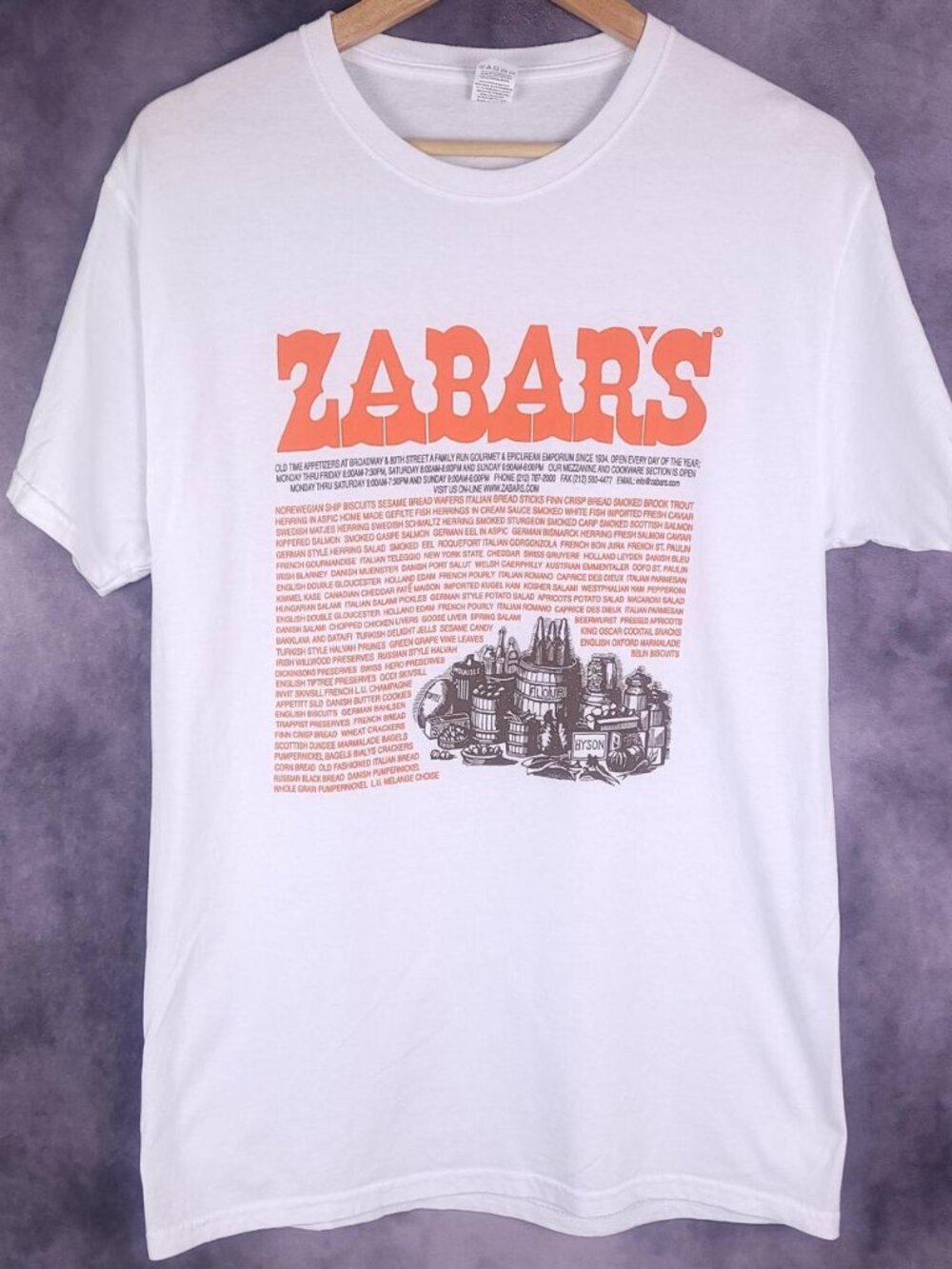 Zabar's New York City Jewish deli white t-shirt